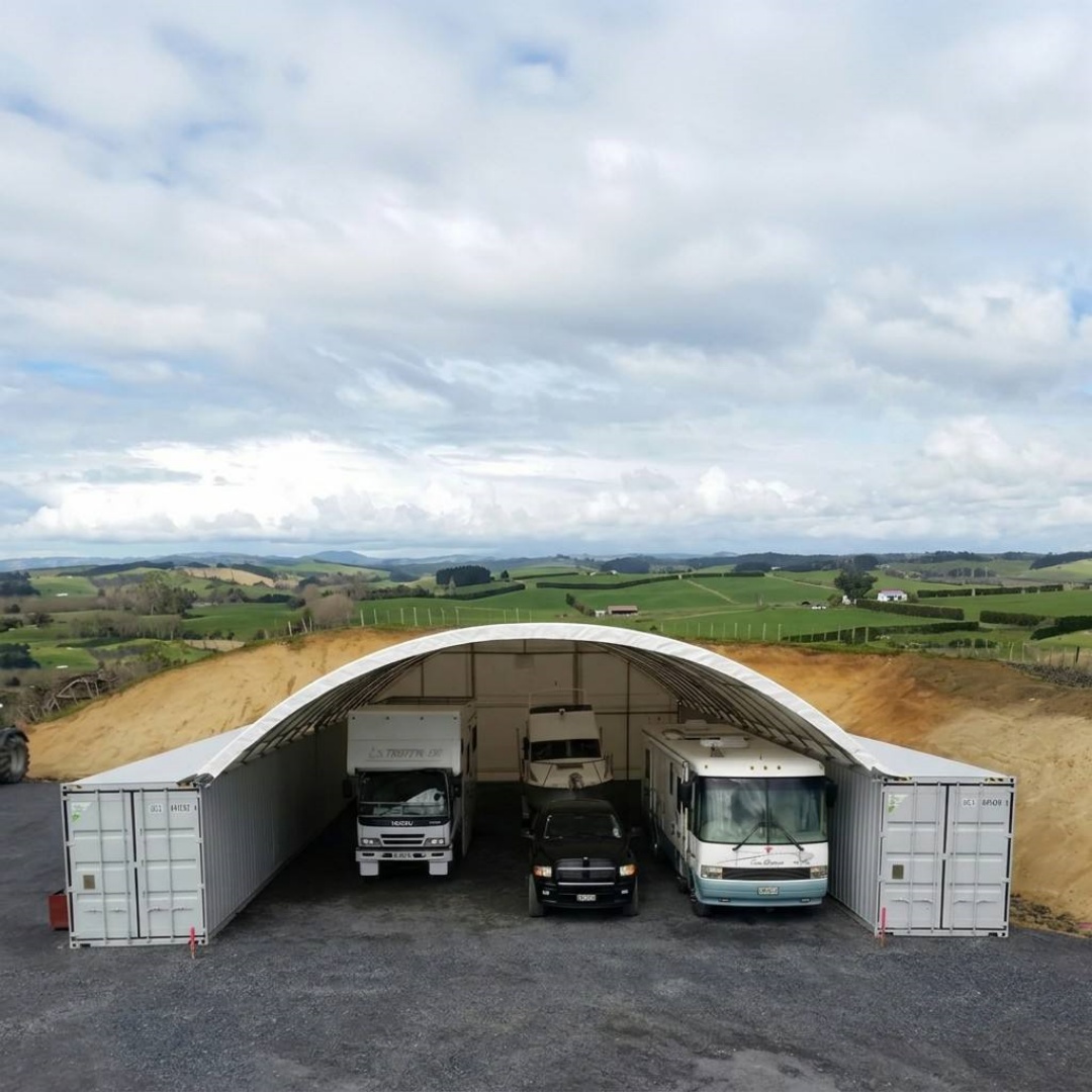 12mx40ft Single Truss Shipping Sea Container Canopy with Galvanised Steel UV-stabilised PVC Cover