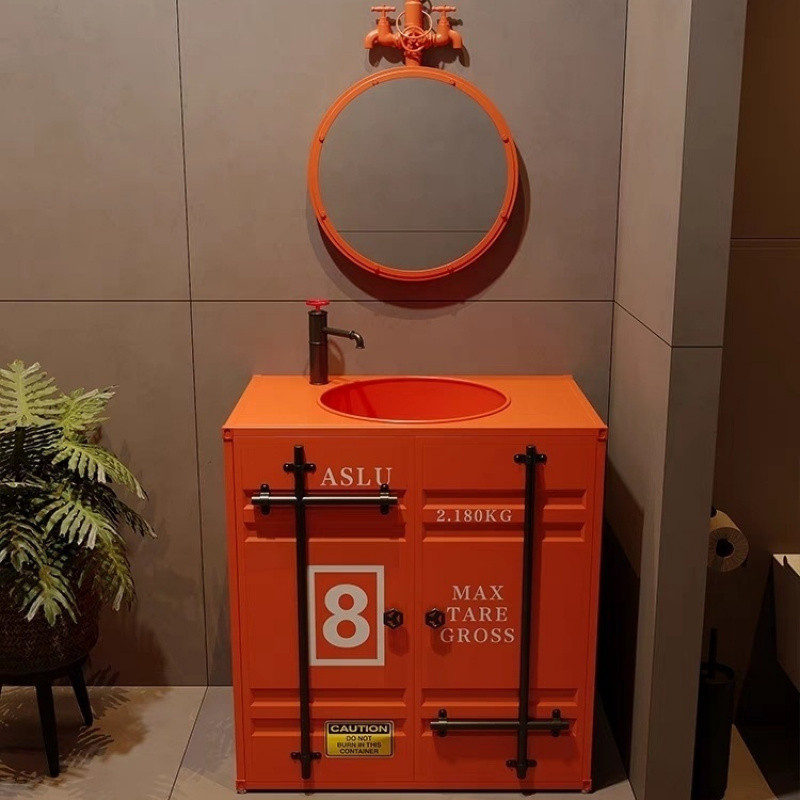 Transform your bathroom with an industrial cabinet that complements your decor.