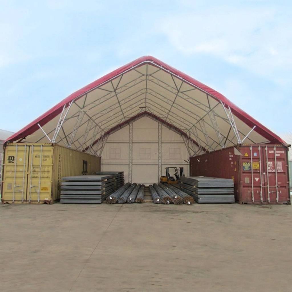 404012 PVC Engineering Industrial Double Truss  Can Canopy with End Panel