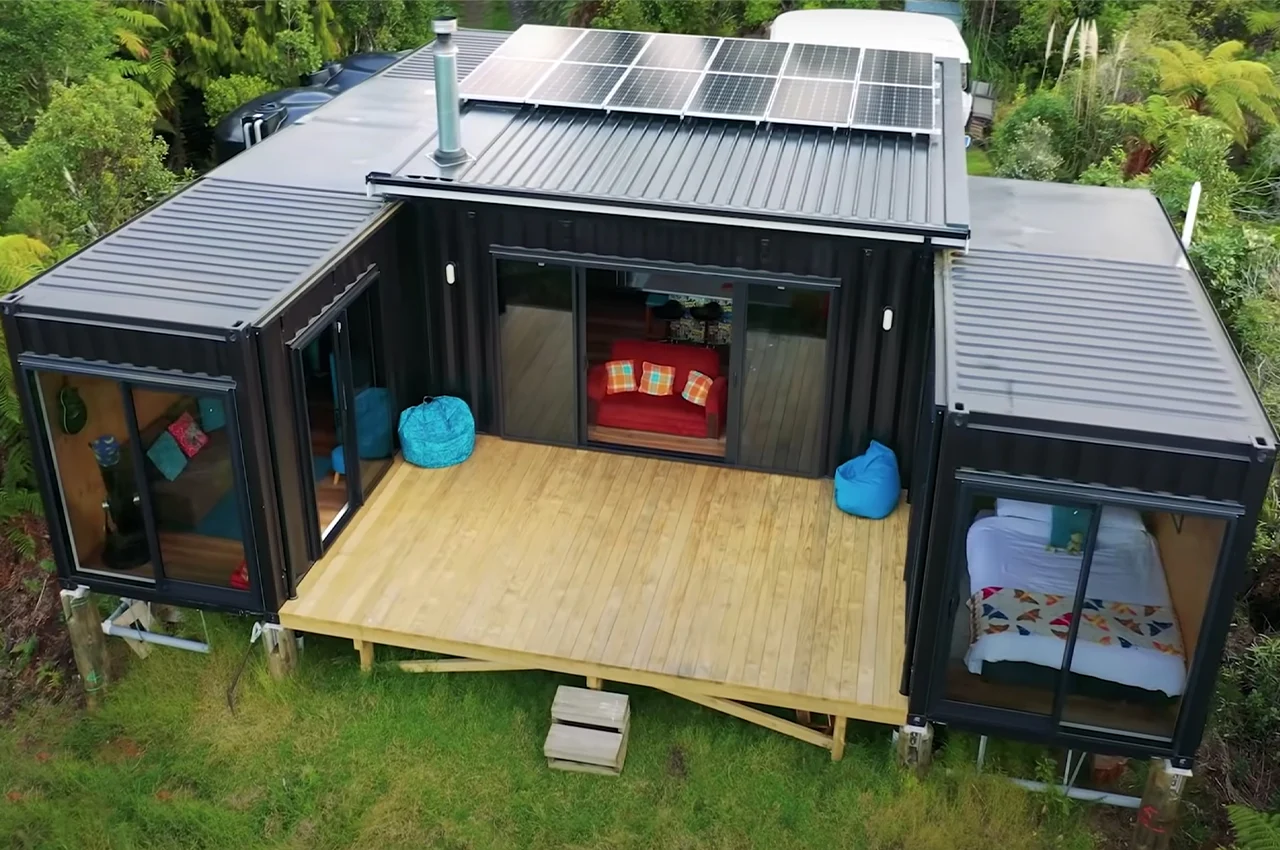Off-grid living made easy with solar powered container homes