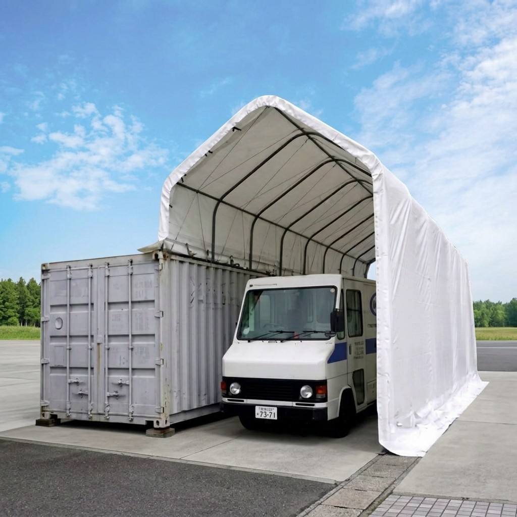 6X3.5m Single Truss Container Side Shelter Wall Mounted Canopy for Car