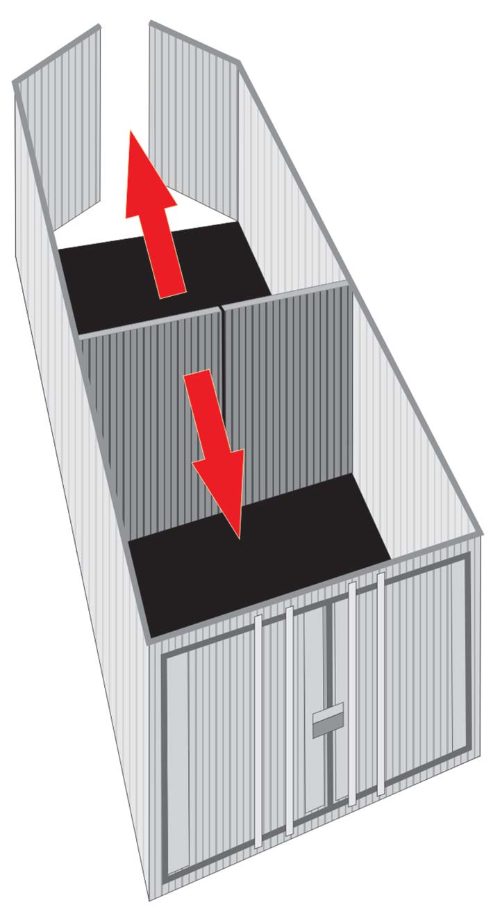 Create a functional workspace with shipping container divider walls