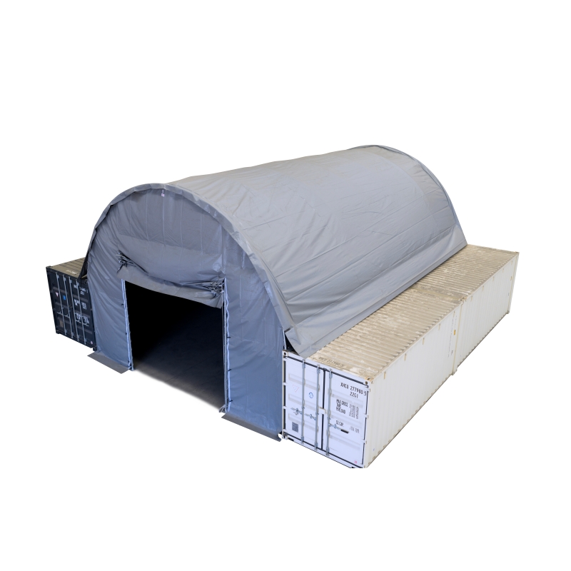 20ft 40ft Steel Frame PVC Shipping Container Roof Canopy Waterproof Container Cover Storage Tent Shelter