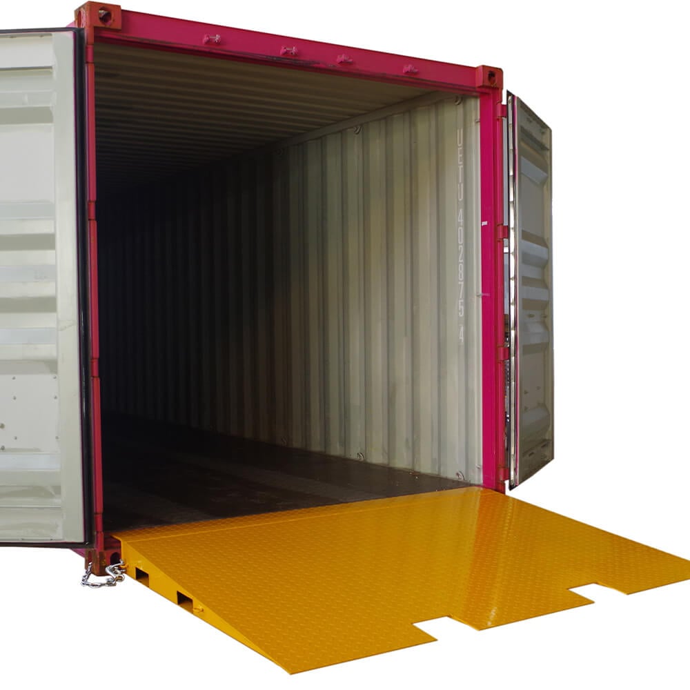 Heavy Duty Sea Can Loading Ramps 8Ton Ground Level Container Access Ramp for Forklift