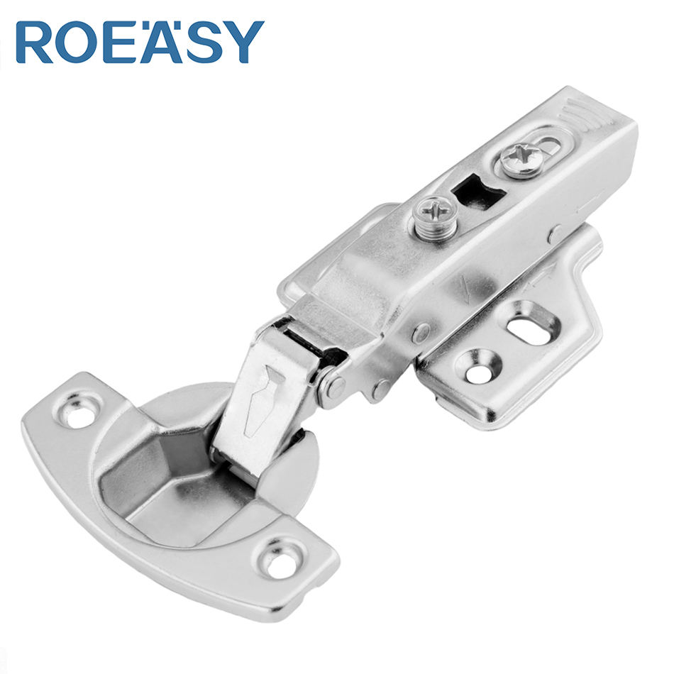 ROEASY CH-271A Zimna stal, trzykierunkowy zawias z miękkim zamykaniem, nierozłączny stały zawias pełnego nachodzenia, ukryty hydrauliczny buforowy zawias do kuchni