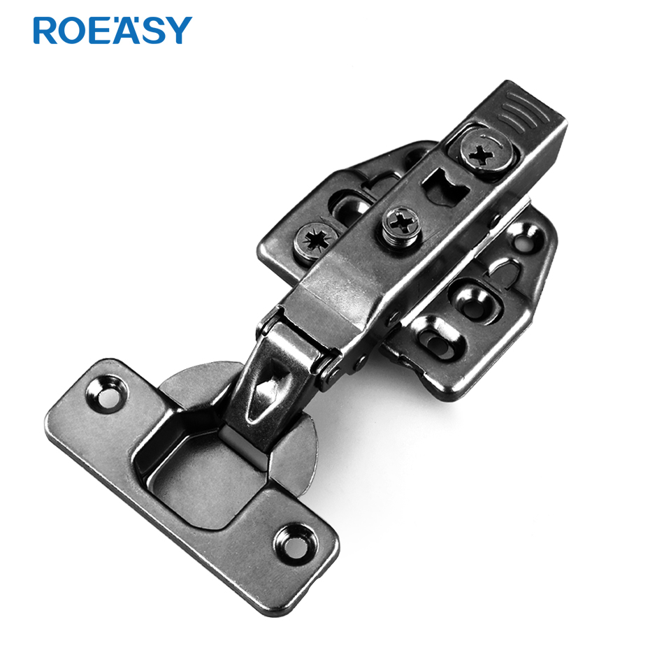 Roeasy CH-293A-3H-BN 35mm Kup 3D skab scharnier med klip-på soft close sort nickel tungdækende scharnier til køkken-skab
