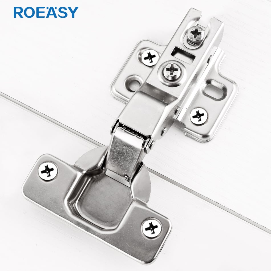 ROEASY CH-291R-H Mezzo Copertura 8 Cardine a Manovella Unidirezionale Chiusura Morbida 35mm Cardine Metallico per Mobili e Ante