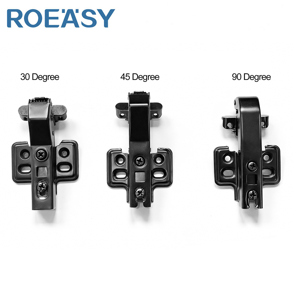 ROEASY CH-30°-91J Furniture Door Aluminum Frame Hinge CH-45°-91J Soft Closing Hydraulic Profile Hinge CH-90°-91J Kitchen Cabinet Corner Hinge