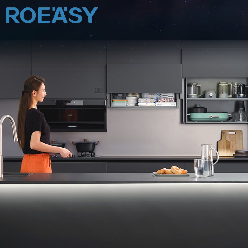 ROEASY Slide-UP01-S Lifting Smart Cabinet Mechanism Kitchen Storage Organozer Cabinet Lift System