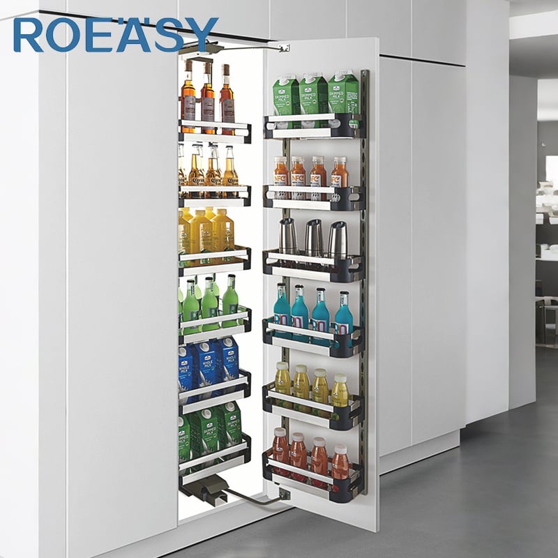 WG45006A / WG6031A-6A ROEASY Stainless Seel Pantry Unit Beverages Storage Rack & Shelf Pull Out Tall Cabinet and Pantry Organizers