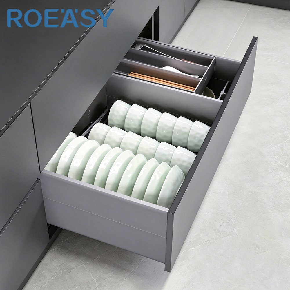 ROEASY KD602 Kitchen Storage Organizer Double Layer Inner Pull-out Kitchen Basket for Storing Condiment, Utensils, Cookware & Tableware
