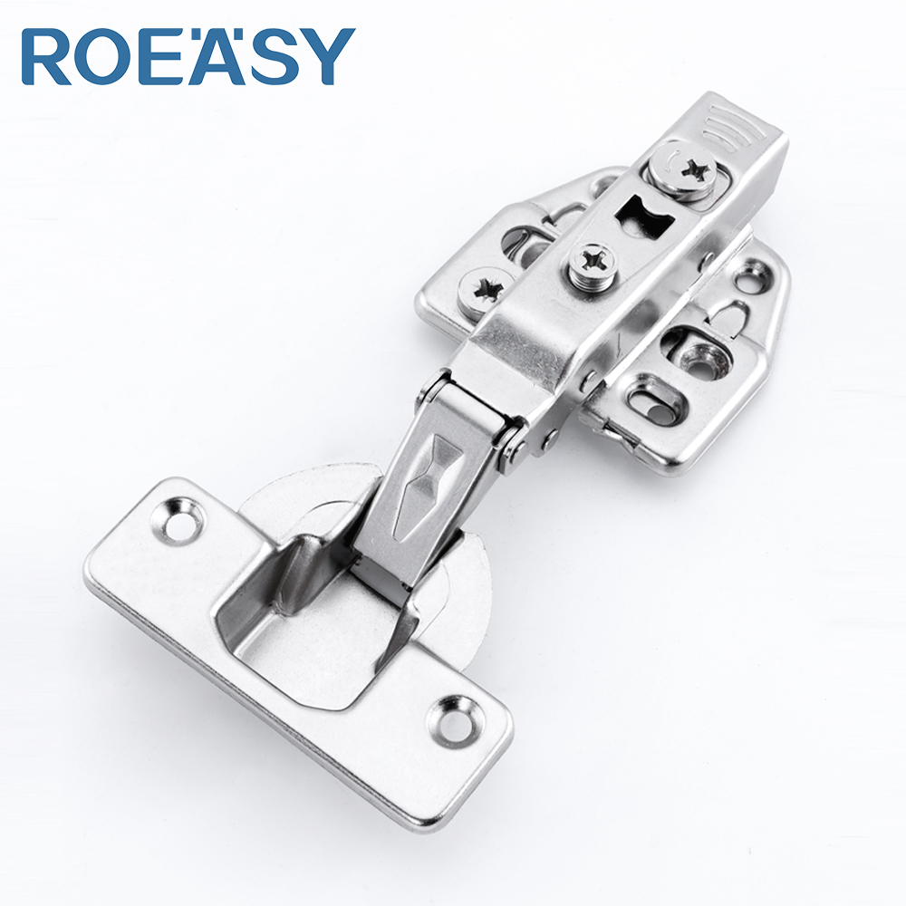 ROEASY CH-393A-3H Placa de 5 Furos Copo de 40 mm com Fechamento Suave Dobradiça 3D para Armários Resistente Dobradiça Hidráulica para Armários Dobradiças Clip-on Dobradiças para Móveis