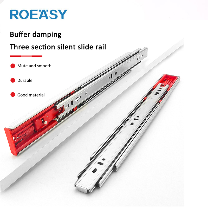 ROEASY Lock2-W teleskoopilised kanalid sahtlijuhtmed 3-kordsed kuulikaussiga sahtlijuhtmed pehme sulgemisega sahtlijuht kappidele