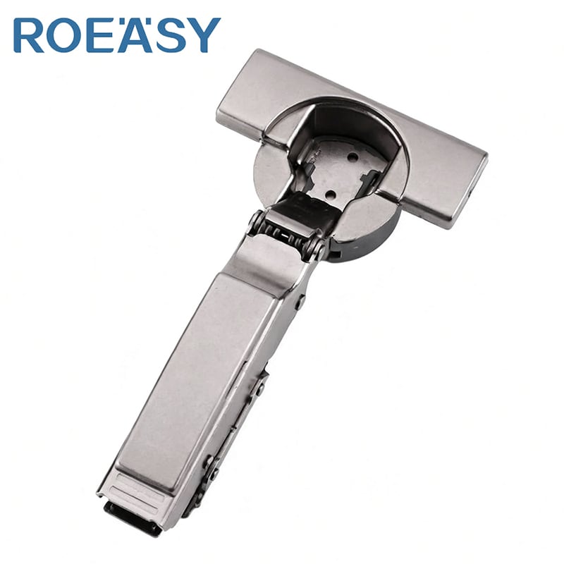 Ferragem ROEASY BL-293-1T para Móveis: Dobradiça 3D para Armários com Fechamento Suave, Dobradiça Hidráulica Embutida, com Design Linear e Sem Asa, para Armários de Cozinha e Quarto