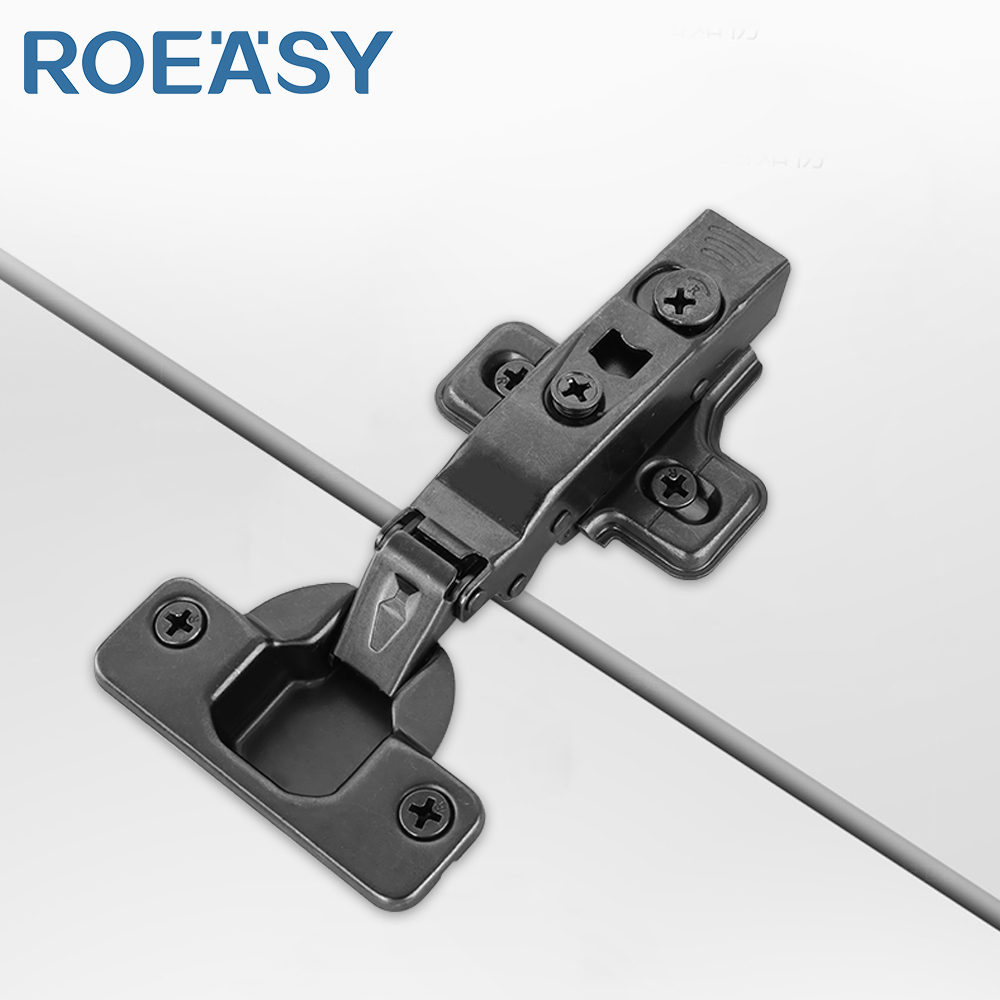 ROEASY 273AF-2D-PRO-BN Dwa Otworki Hydrauliczny Czarny Zawias 35MM Trzyścieżkowy Automatycznie Zamykający Się