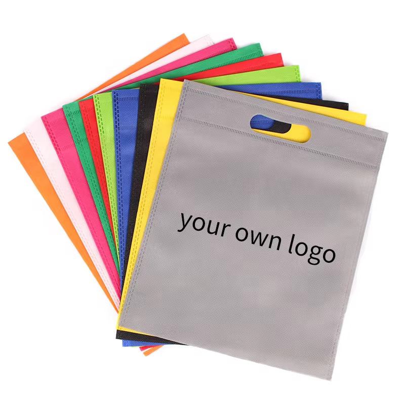 Non-woven Fabric Carry Shopping Bag Wholesale Professional Custom Eco-friendly Colorful Non Woven D-cut Bag
