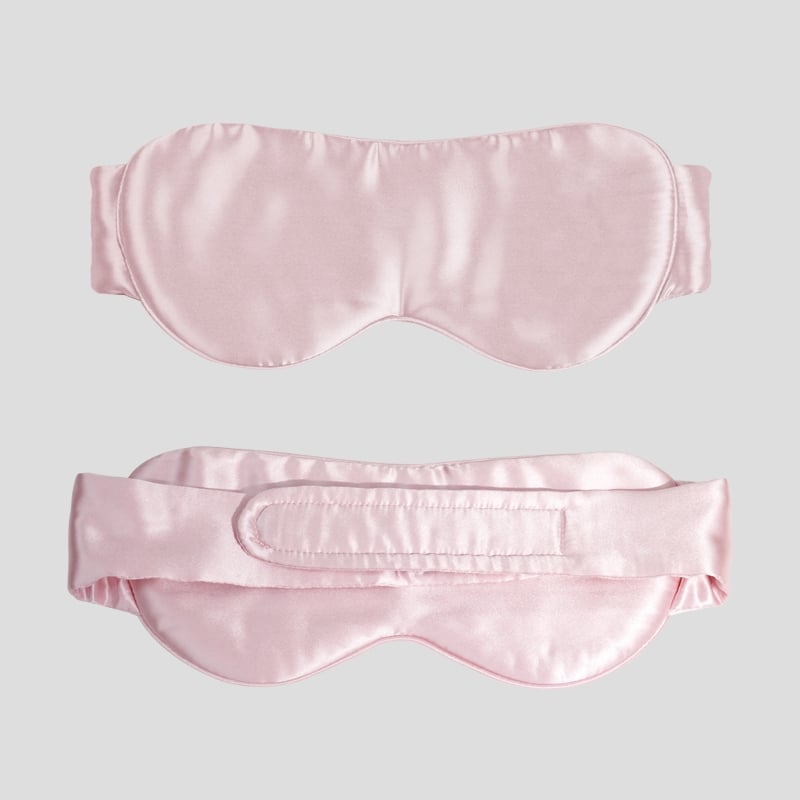 Custom Logo and Size Silk Eyemask 100% Mulberry  Silk Eye Mask With Hook And Loop Fastening