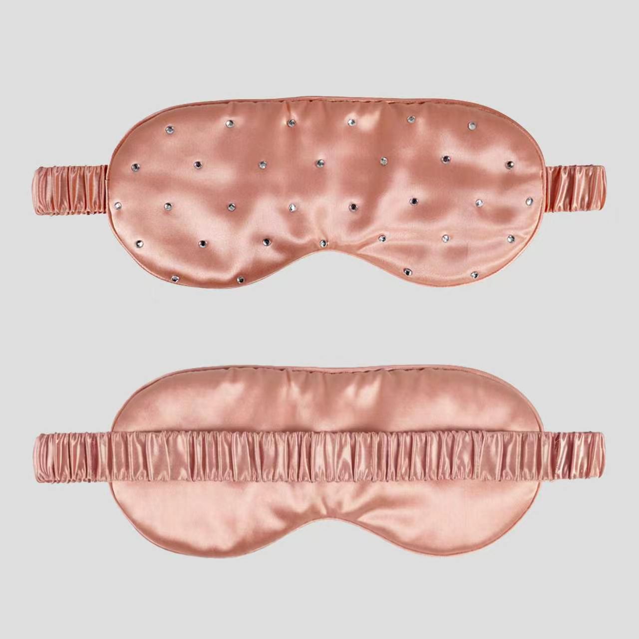 Wholesale Silk Eye Mask with Crystal New Design Luxury 20*9.5cm Sleeping Silk Eye Mask Soft 6A 100% Mulberry Silk Eye Mask