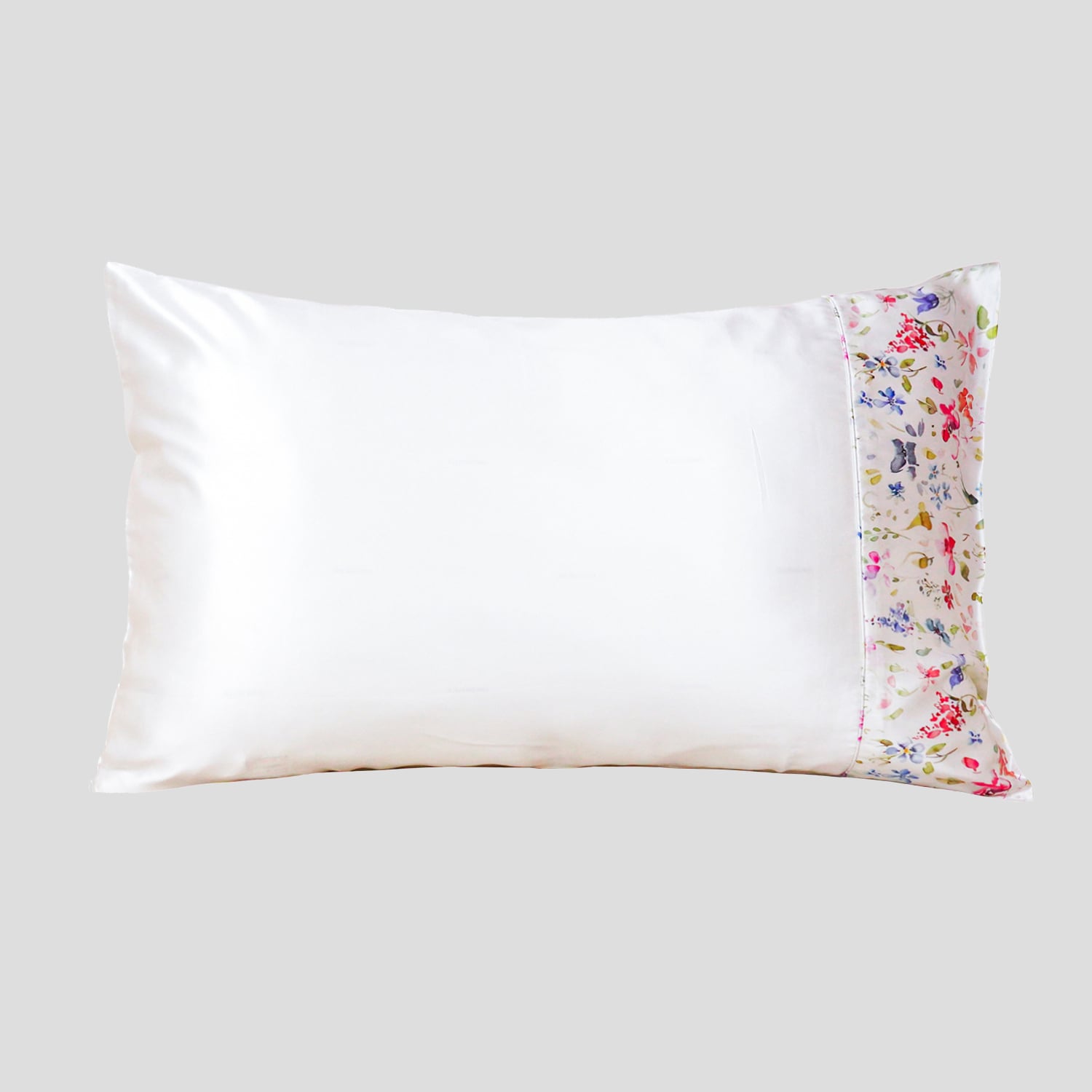 Custom Digital Printed Mulberry Silk Pillowcase 100% Pure Silk Pillow Case with All Over Pattern Design 22 Momme Silk Pillow Cover
