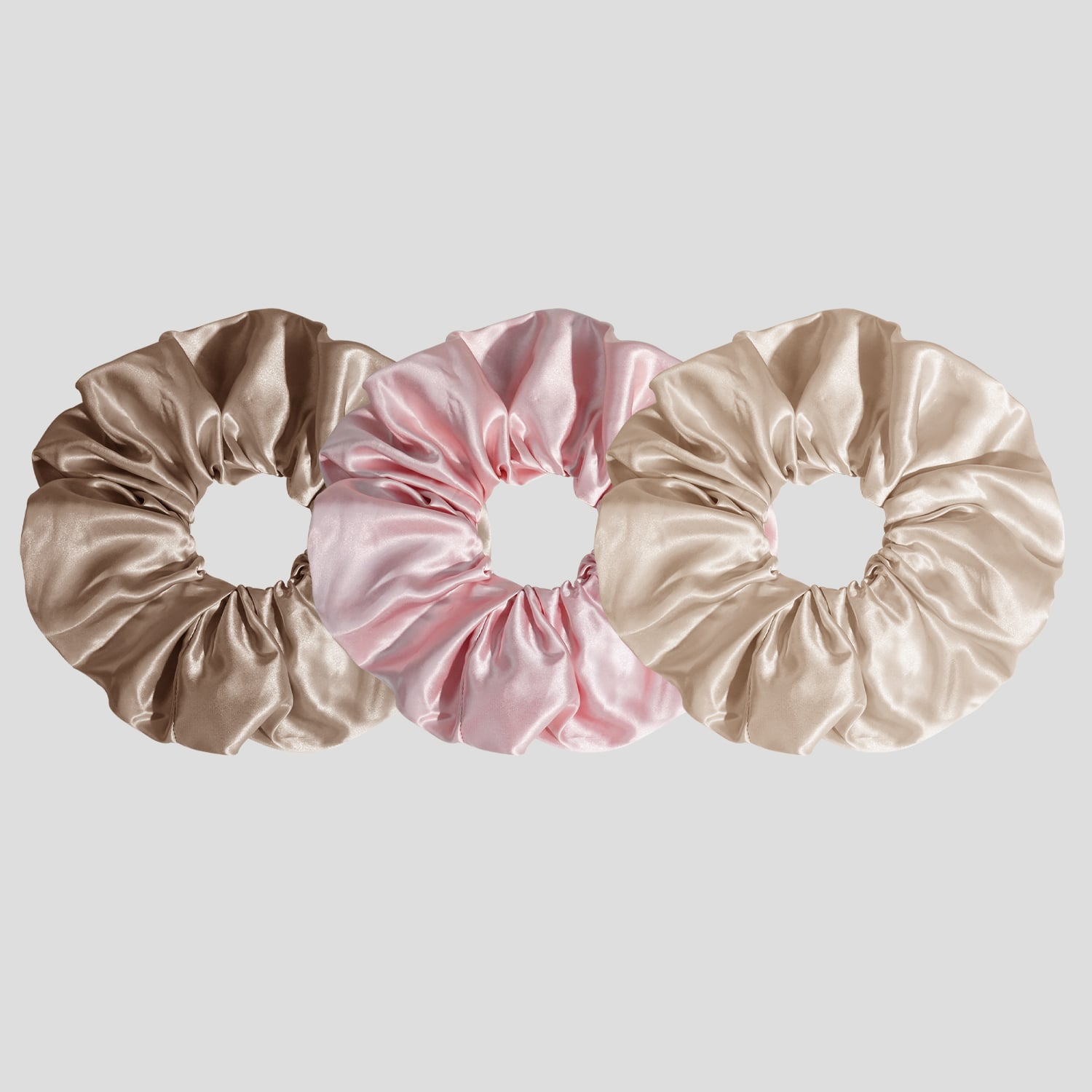 8CM 100% Mulberry Silk Hair Scrunchie 16/19/22mm Custom Pure Silk Scrunchy Hair Ties Oversized