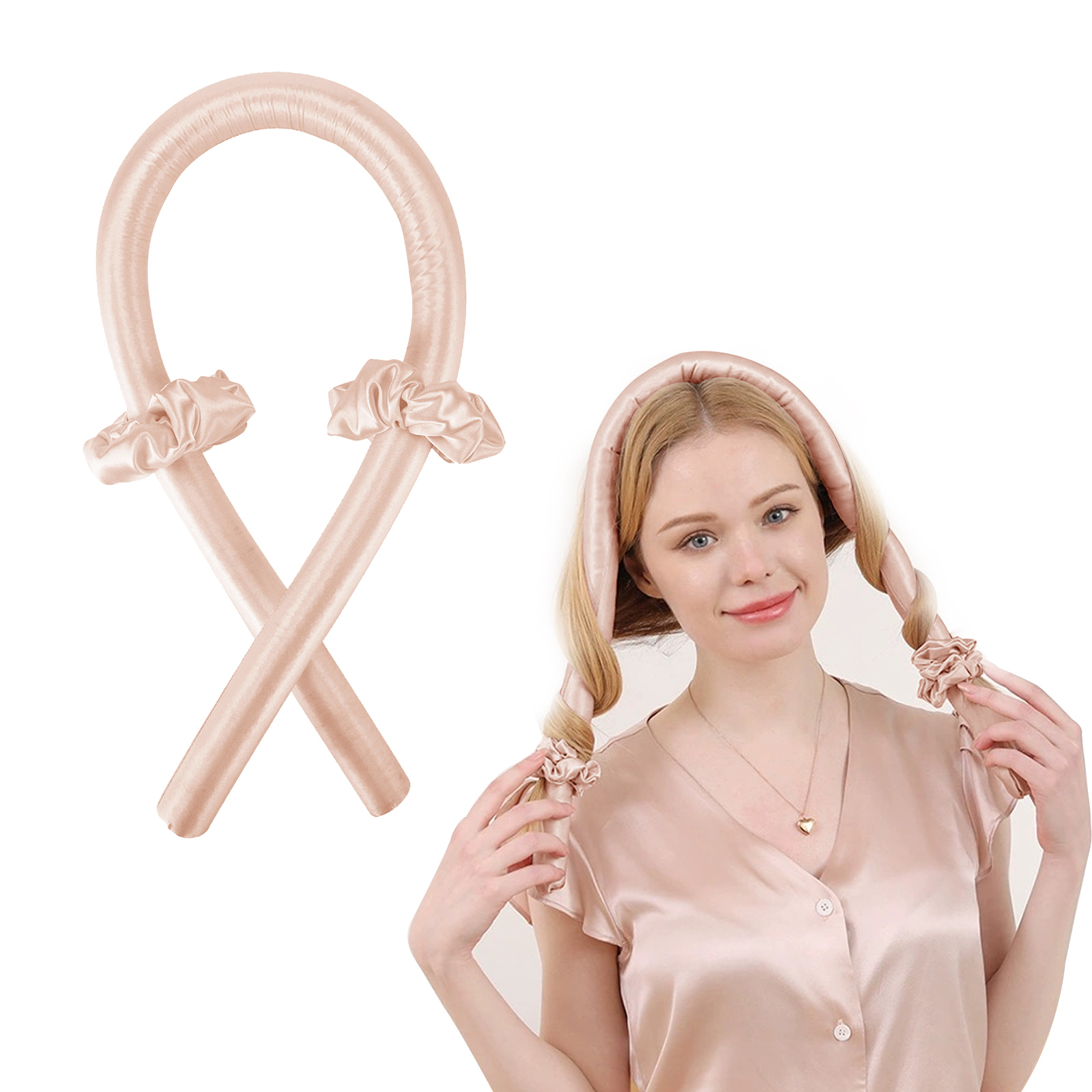 Wholesale Luxury 100% Mulberry Silk Heatless Curlers for Hair 16/19/22mm Pure Silk Heatless Hair Curler