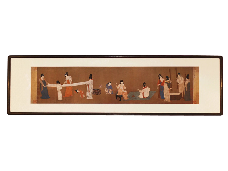 Court Ladies Preparing Newly Woven Silk