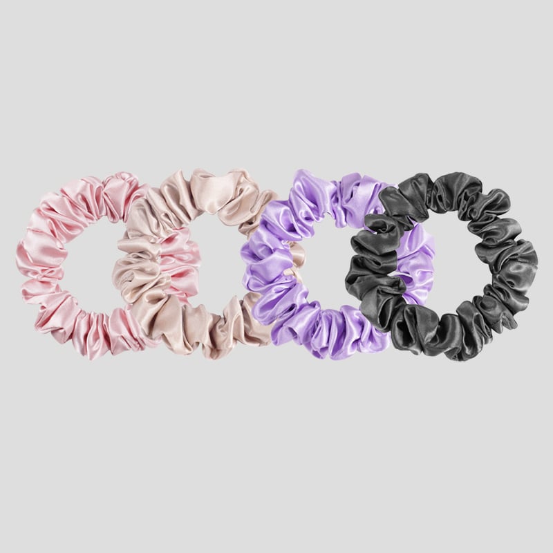 Pure Silk Scrunchies 22momme 2.5cm 100% Mulberry Silk High Quality Custom Color 16/19/22/25 Momme