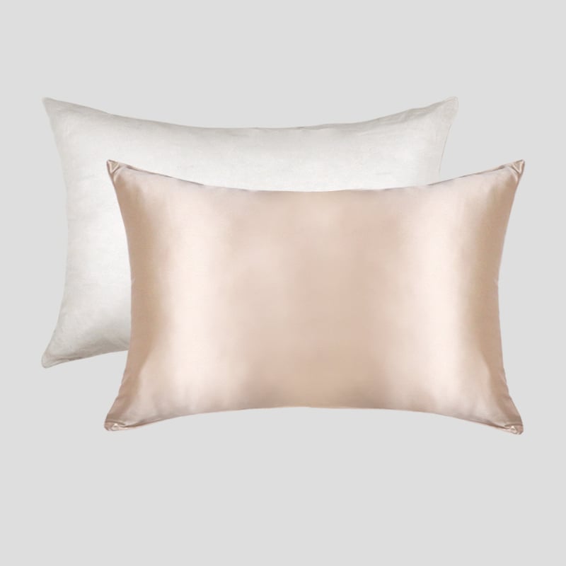 Manufacturer wholesale 19/22MM mulberry silk pillowcase A-side silk B-side linen customized size suitable for hotels and homes