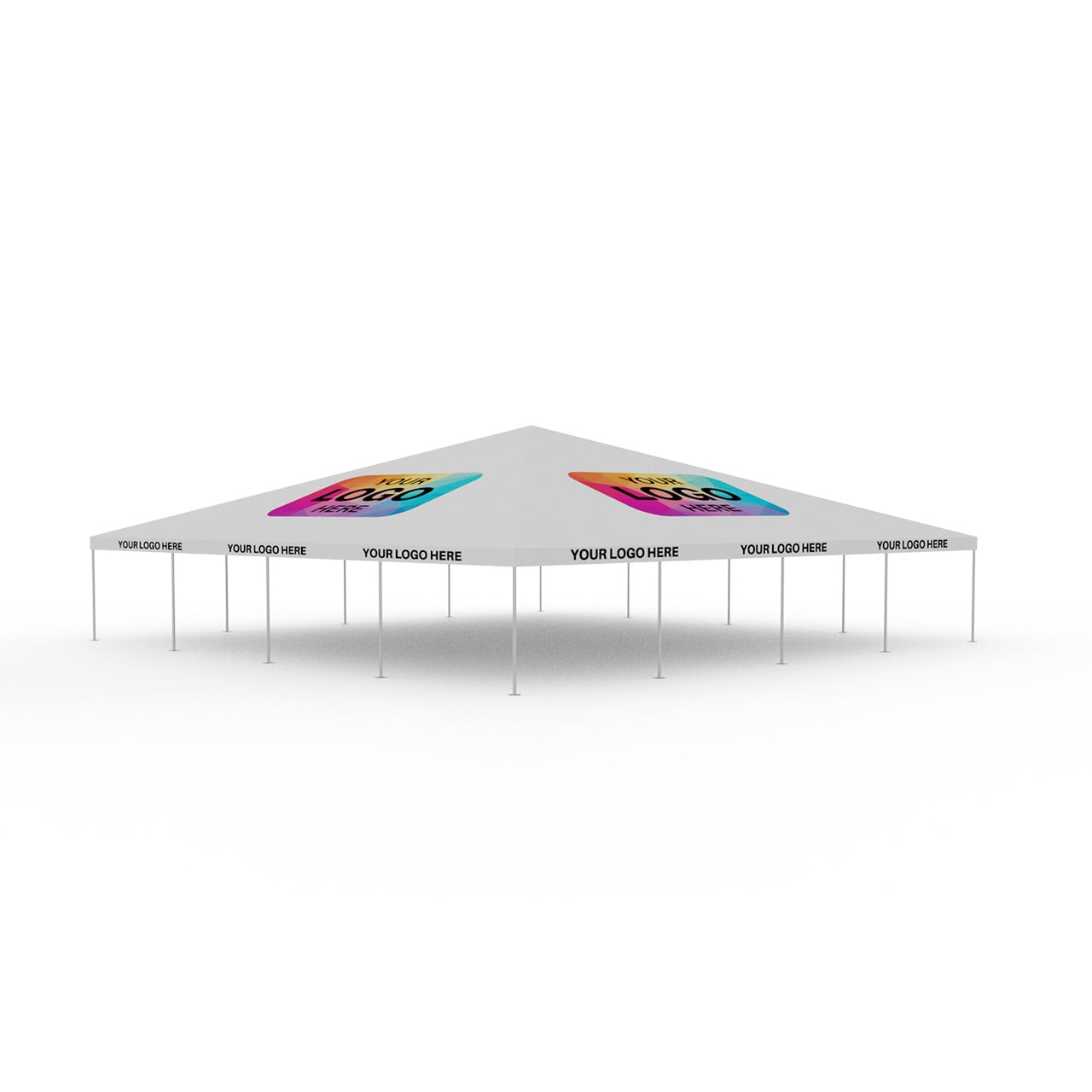 40' x 40' Classic Series Frame Tent Logo Print, Complete