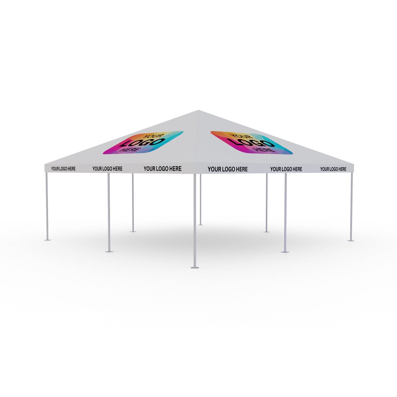 20' x 20' Classic Series Frame Tent Logo Print, Complete