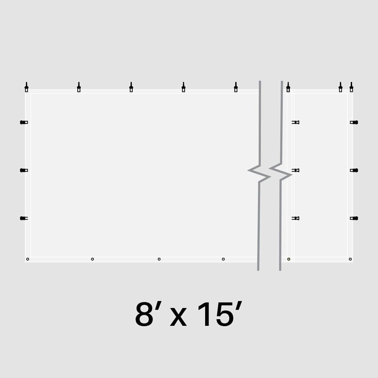 8' x 15' Clear Vinyl Sidewall