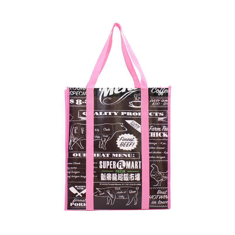 Custom Printed Sewn Non-Woven Handle-to-Bottom Shopping Bag