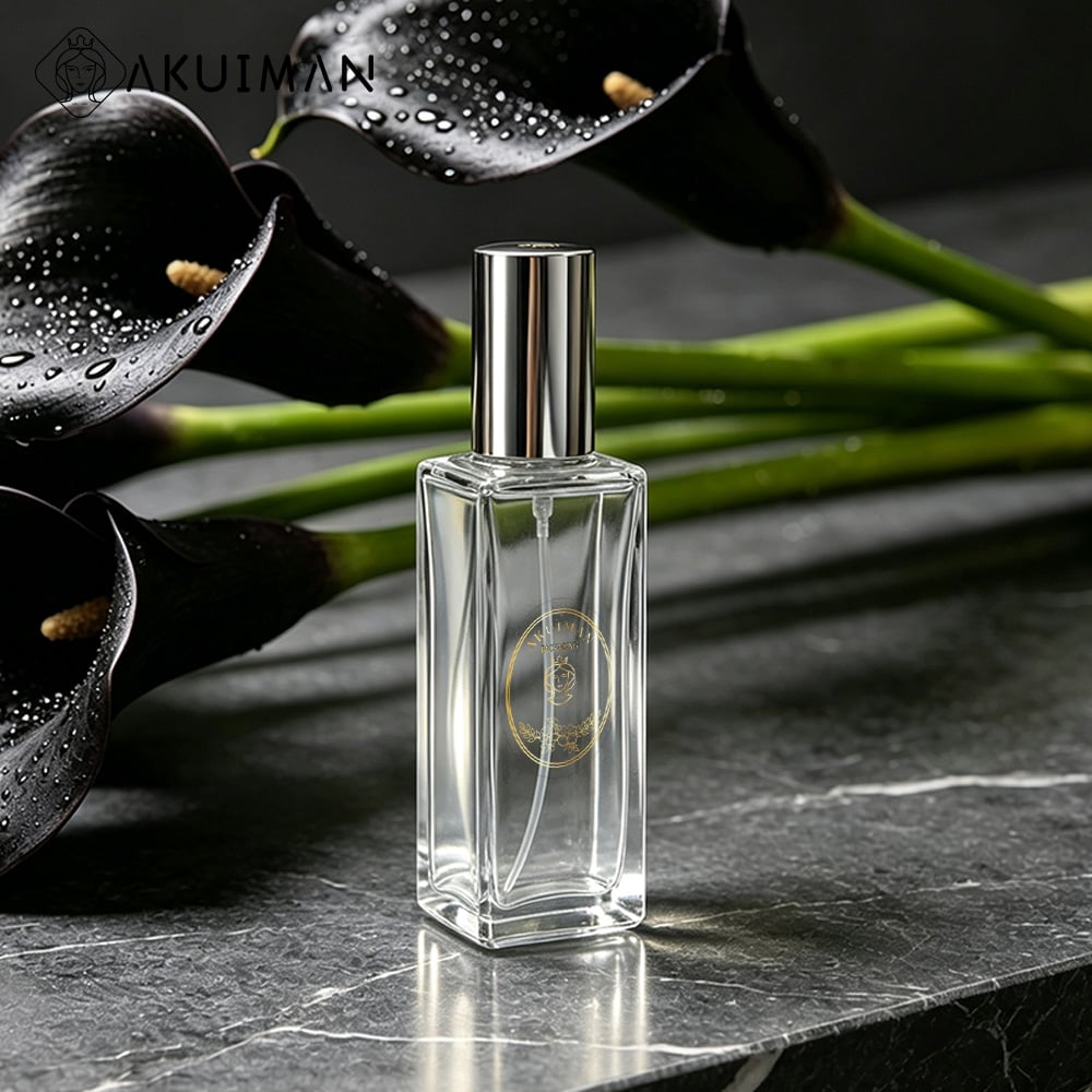 Luxury Electroplated Gold Cap Hot Stamping Custom Logo OEM ODM 20ml Glass Perfume Bottle
