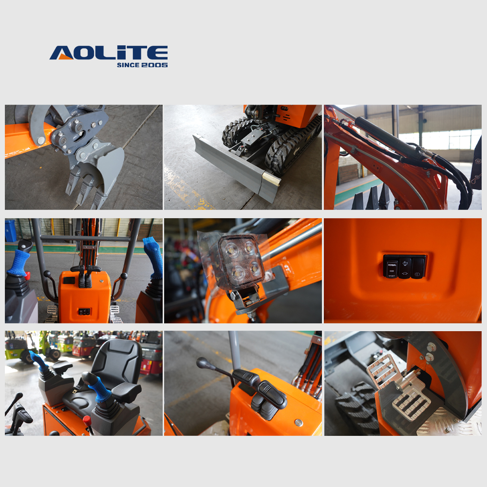 AOLITE EWJ12 electric mini excavator small digger lithium battery 1 ton