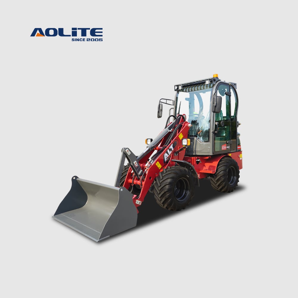 AOLITE 608H closed cabin CE certified wheel loader front end 4wd diesel mini wheel loader