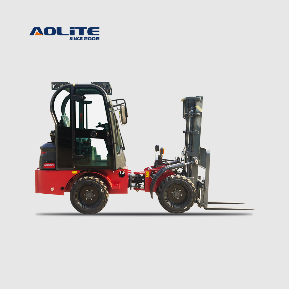 AOLITE FL12H closed cabin wheel forklift front end construction machinery equipment loader