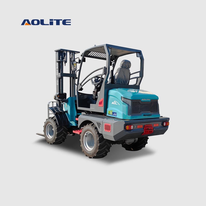 AOLITE EFL25 100% battery electric 2500kg high efficiency four wheel drive terrain forklift loader