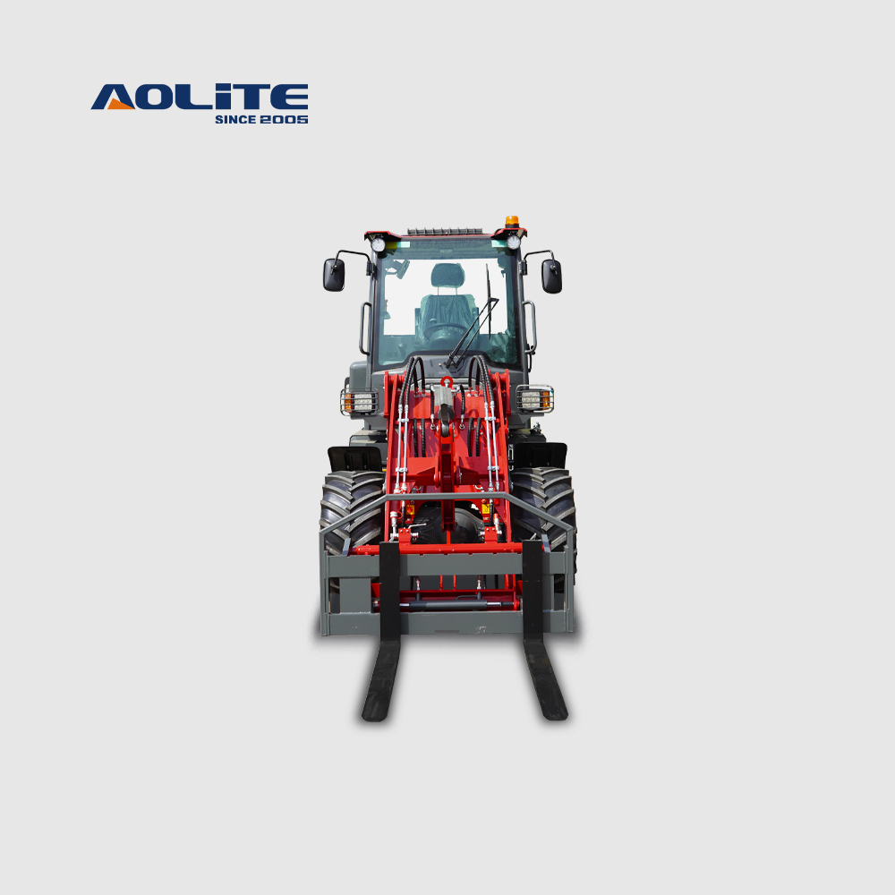 AOLITE E612 electric wheel loader new energy 1200kg rated load closed cabin loader with air conditioner