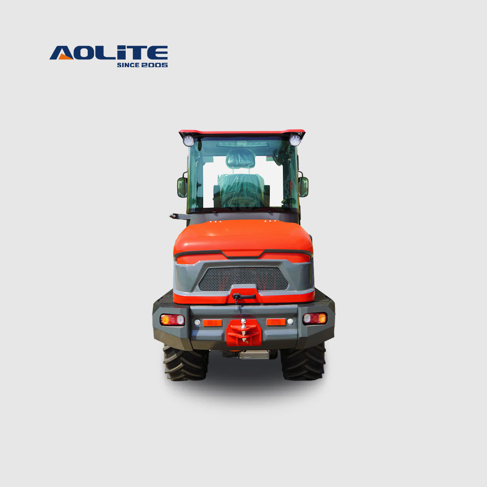 AOLITE E612 electric wheel loader new energy 1200kg rated load closed cabin loader with air conditioner