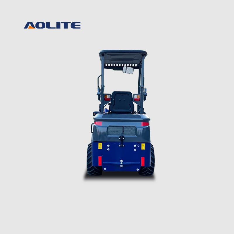 AOLITE E607 electric mini wheel loader new energy 100% battery power 700kg rated load 4WD front end loader