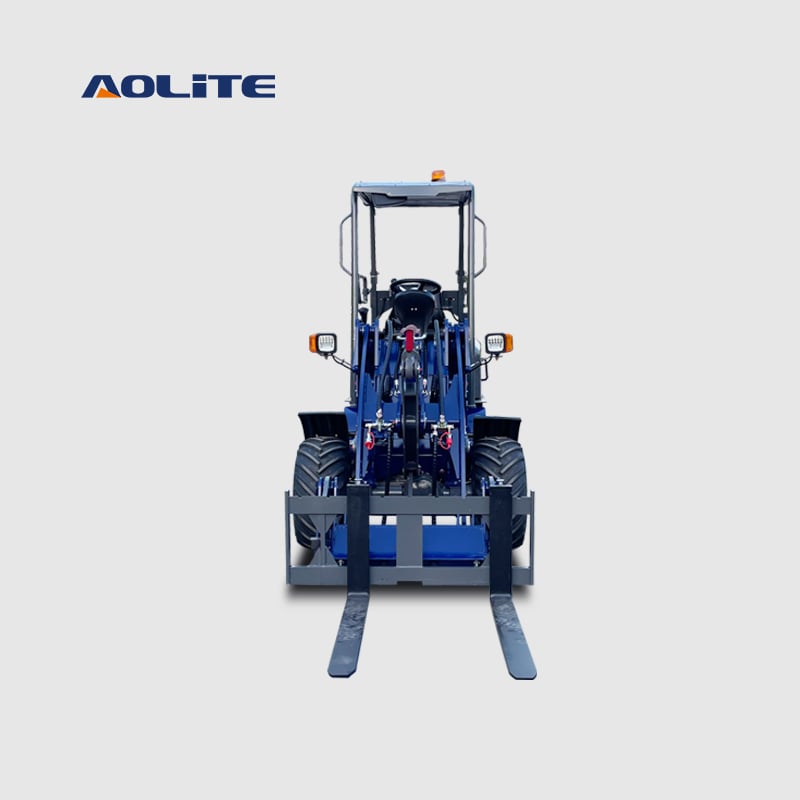 AOLITE E607 electric mini wheel loader new energy 100% battery power 700kg rated load 4WD front end loader