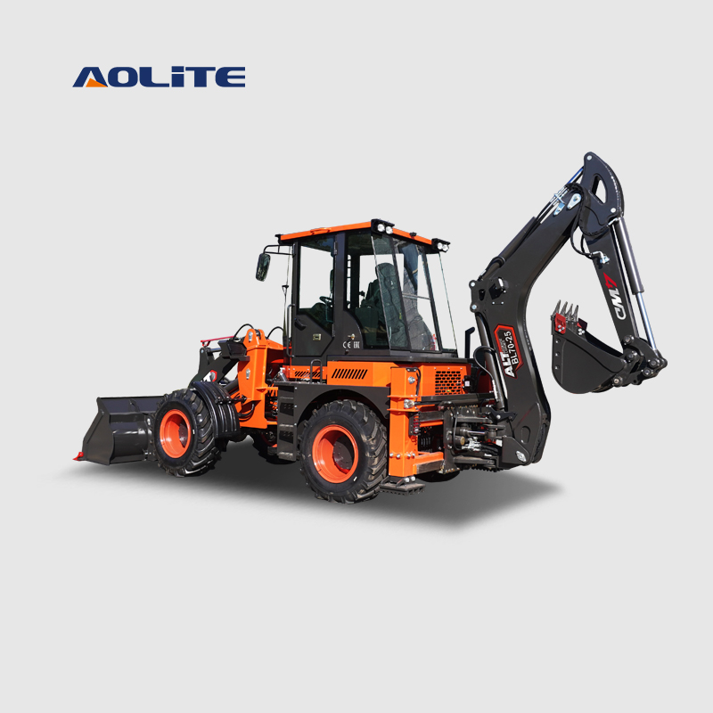 AOLITE BL70 CE 4 wheel drive front end backhoe loader 2.5ton earth-moving machinery hydraulic backhoe loader