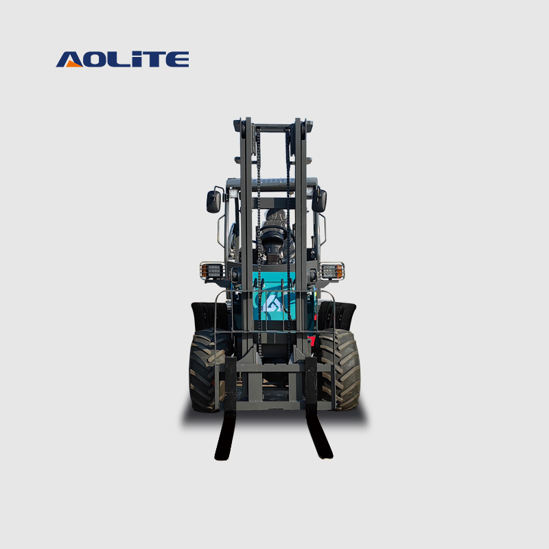 AOLITE EFL25 100% battery electric 2500kg high efficiency four wheel drive terrain forklift loader