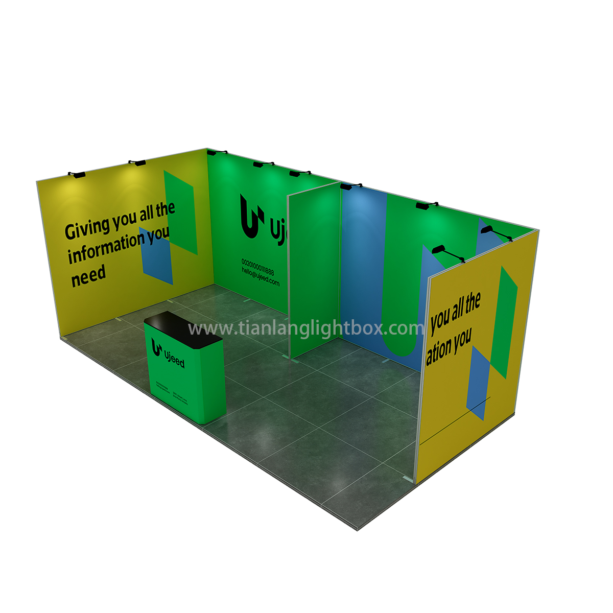 TIANLANG Fabric X Booth: 20x10ft-Layout