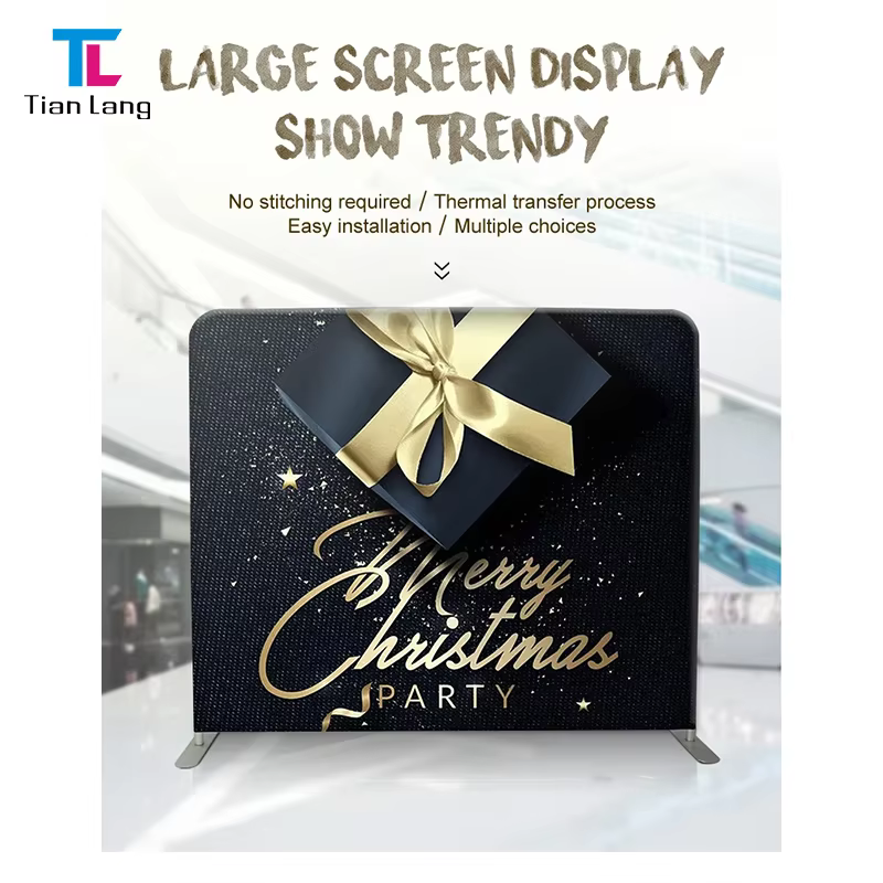 Tian Lang High Quality Portable Portable Backdrop Banner Stand Tension Fabric Display Trade Show Backwall manufacture