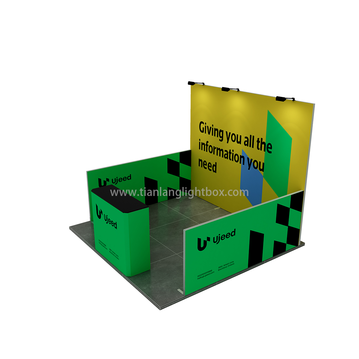 TIANLANG X Fabric Booth Kit: 10x10ft-Layout 4