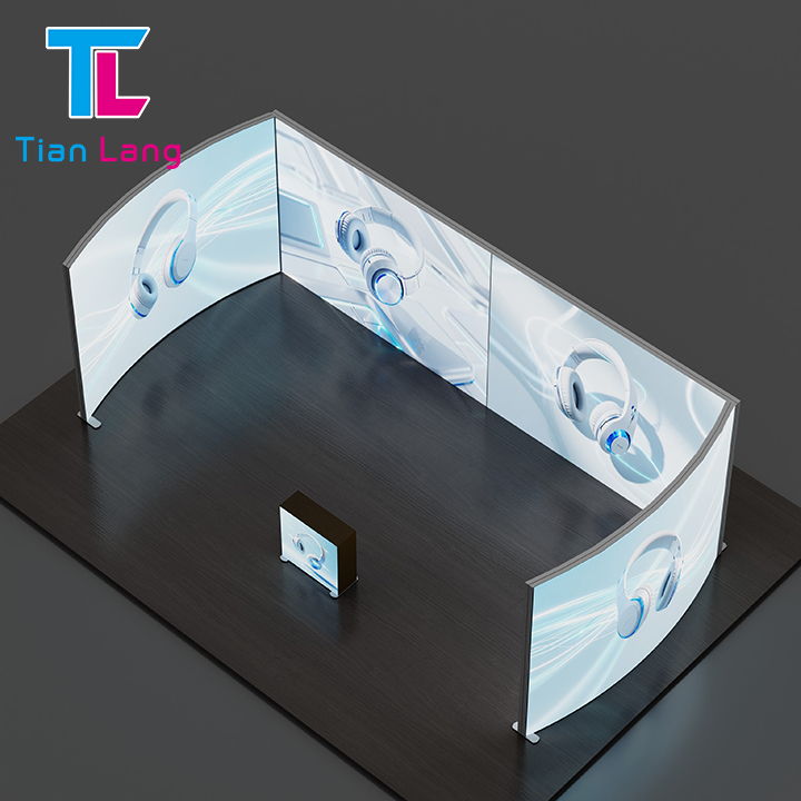 Portable Trade Show Booth with LED Display for Flexible Exhibition Branding