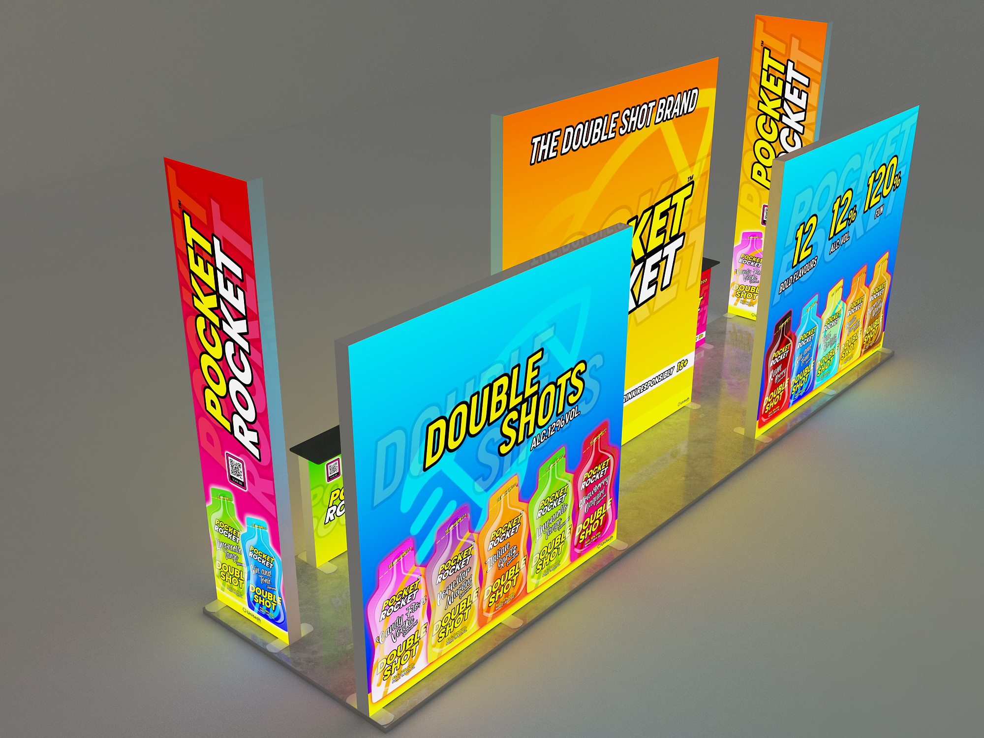 What should exhibitors consider when purchasing light box displays for?