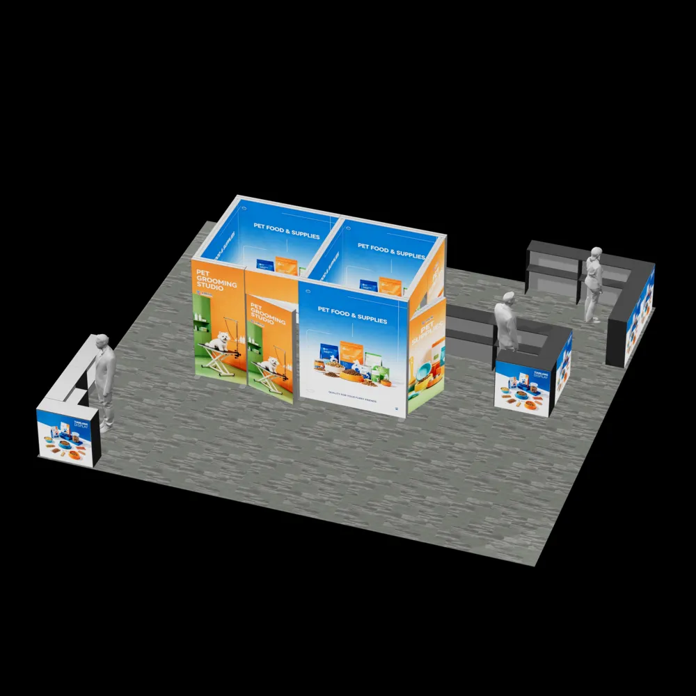 TIANLANG Pet Salon Front Booth: Easy Install Aluminum Frame
