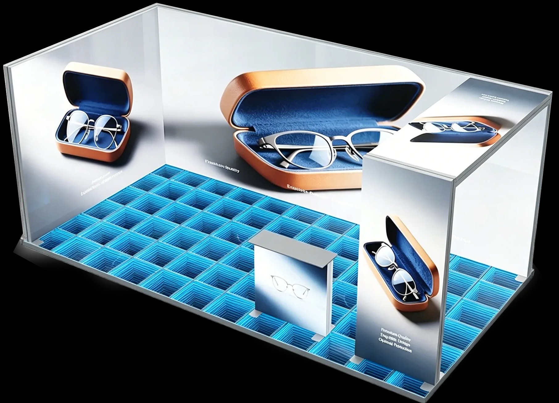 Tianlang Abyss Floor - Infinite LED Glass Floor in exhibition booth